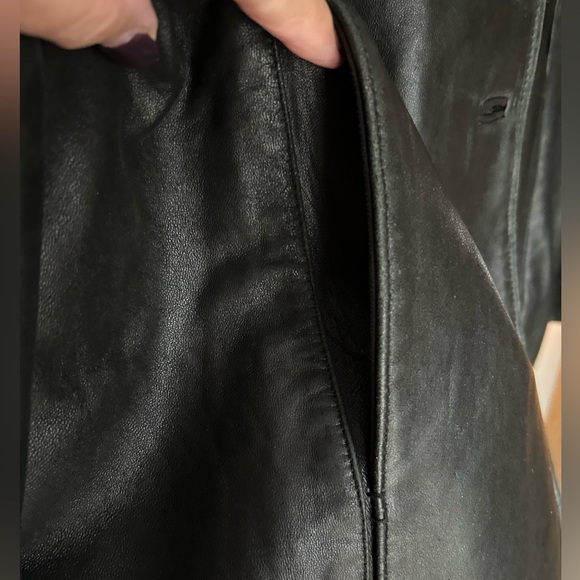 JLC New York Vintage Women’s Black Leather Jacket Size L - Picture 3 of 8